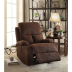 Fauteuil inclinable en lin chocolat