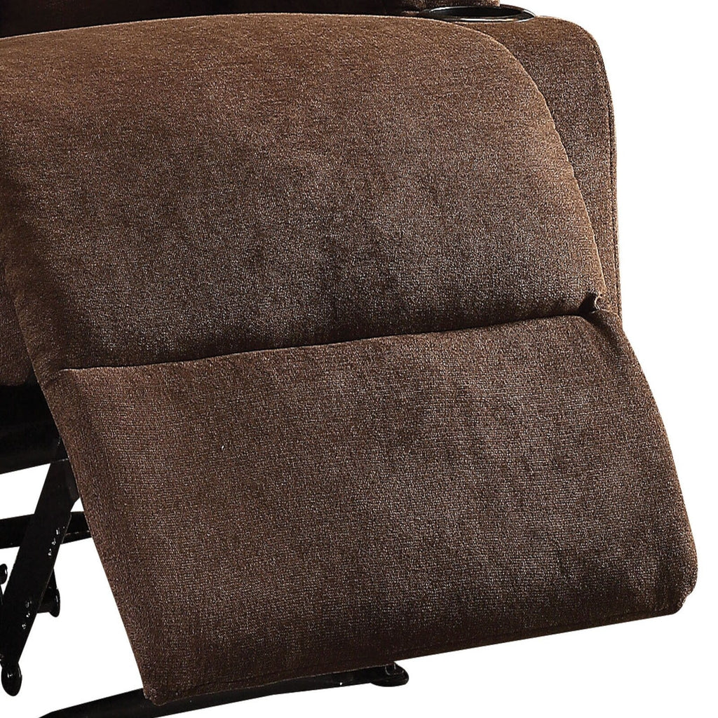Fauteuil inclinable en lin chocolat