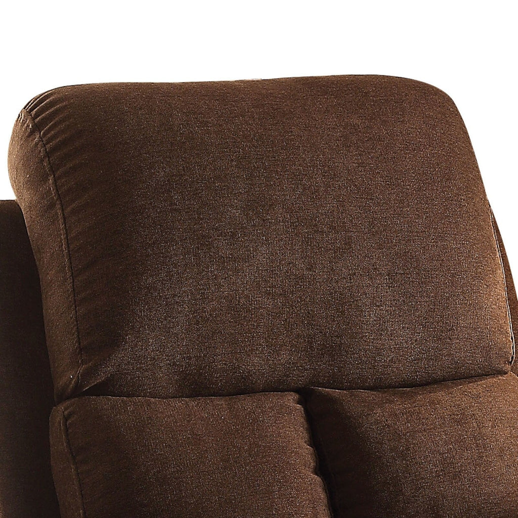 Fauteuil inclinable en lin chocolat