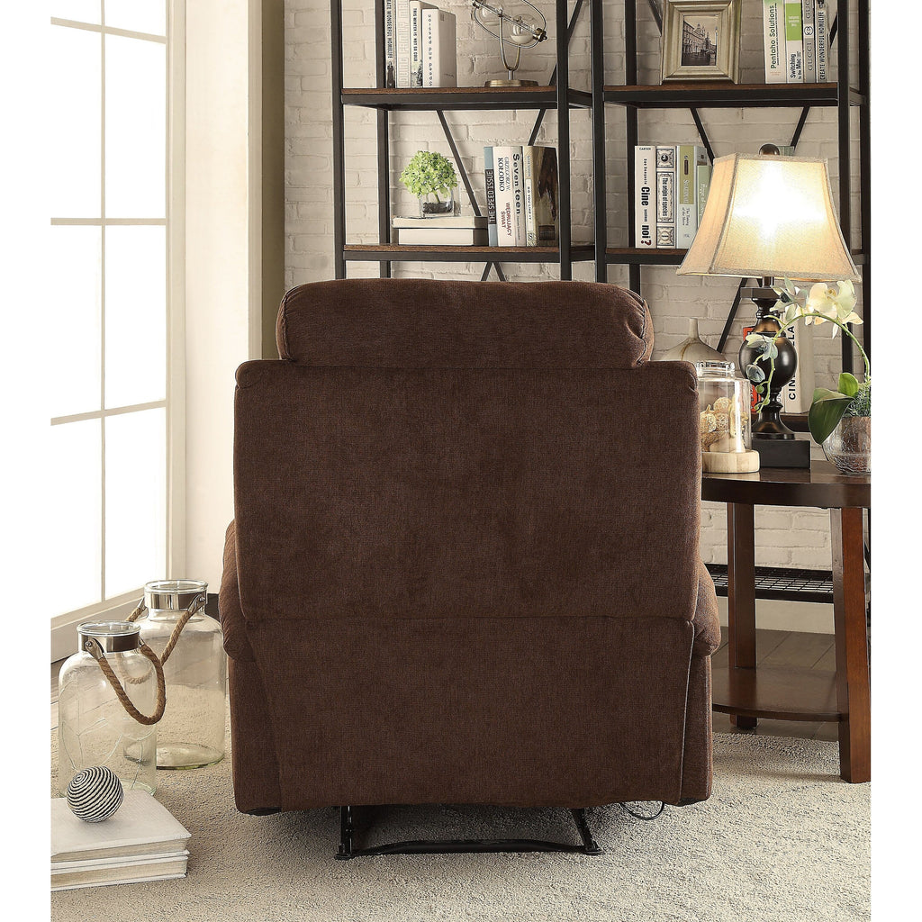 Fauteuil inclinable en lin chocolat