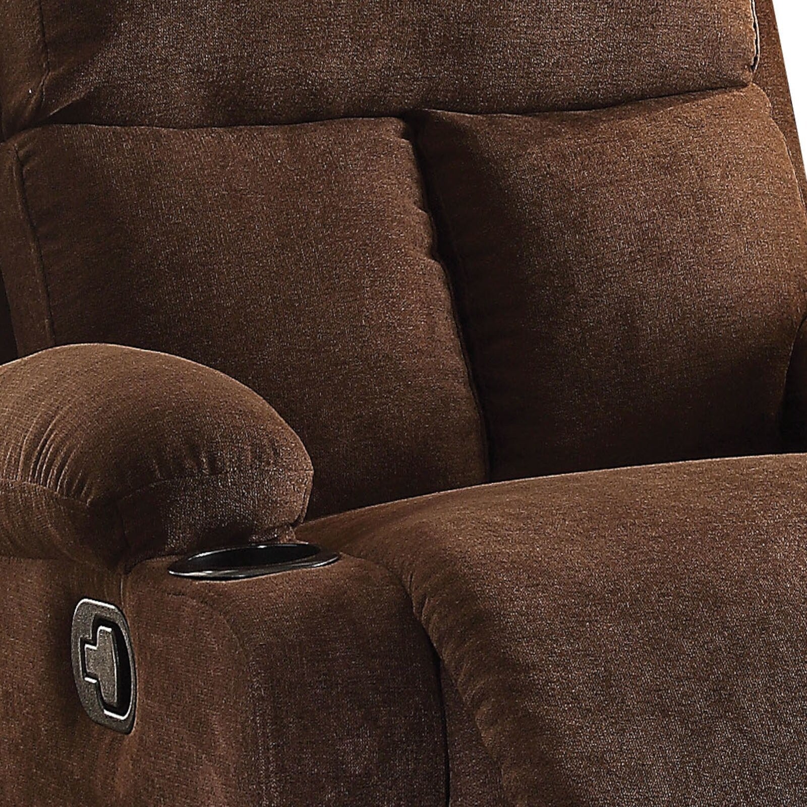 Fauteuil inclinable en lin chocolat