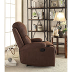 Fauteuil inclinable en lin chocolat