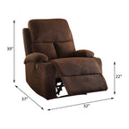 Fauteuil inclinable en lin chocolat