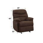 Fauteuil inclinable coulissant en microfibre chocolat