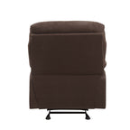 Fauteuil inclinable coulissant en microfibre chocolat