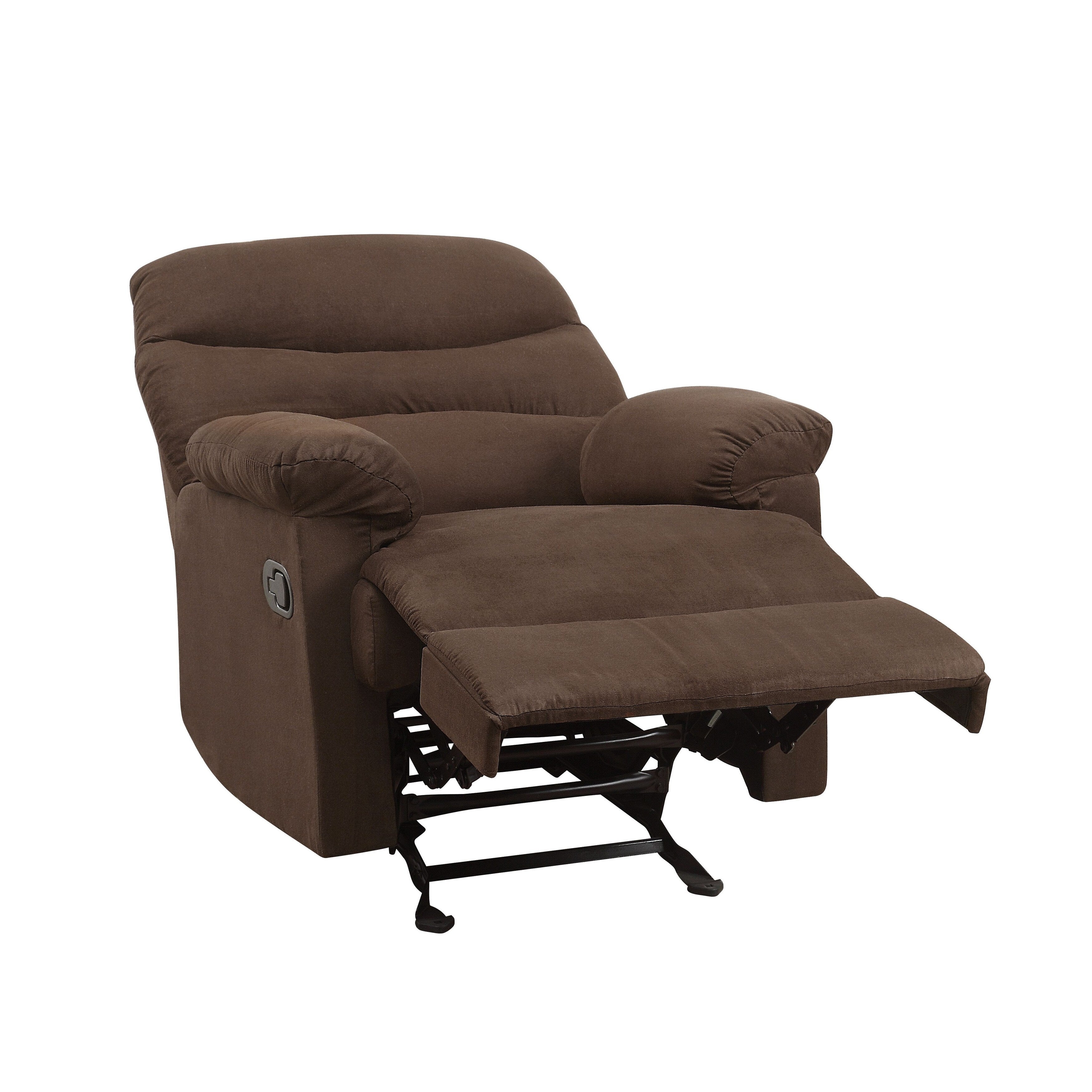 Fauteuil inclinable en microfibre chocolat