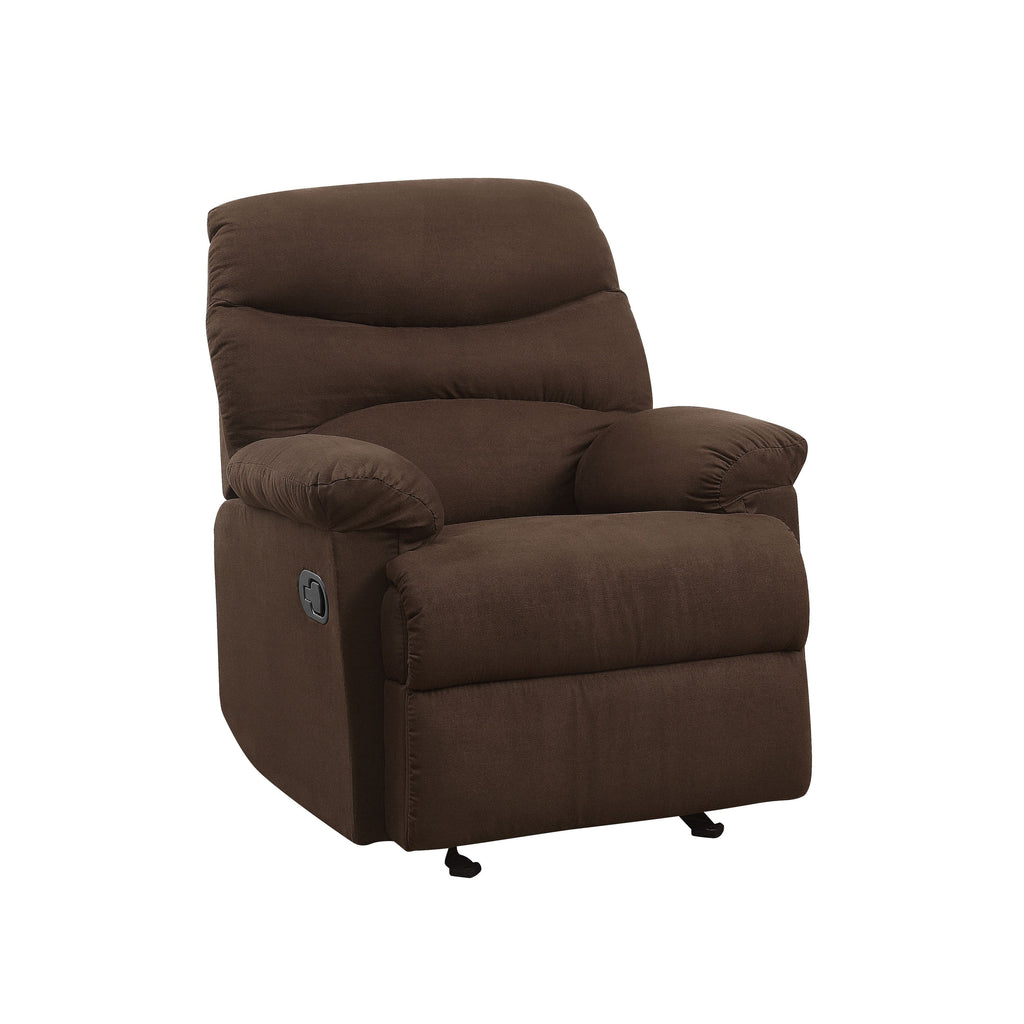 Fauteuil inclinable en microfibre chocolat