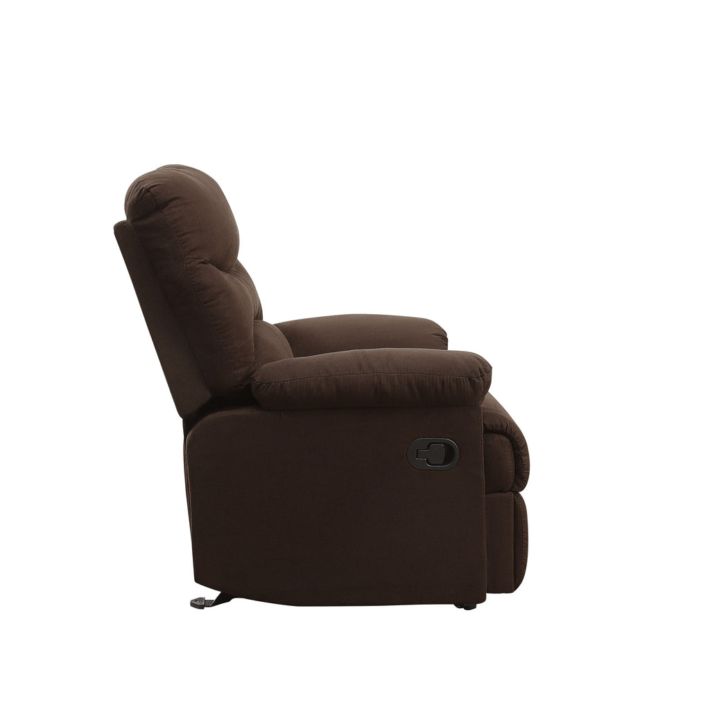 Fauteuil inclinable en microfibre chocolat