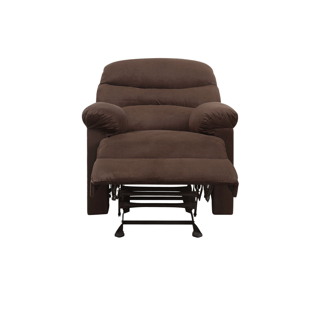 Fauteuil inclinable en microfibre chocolat