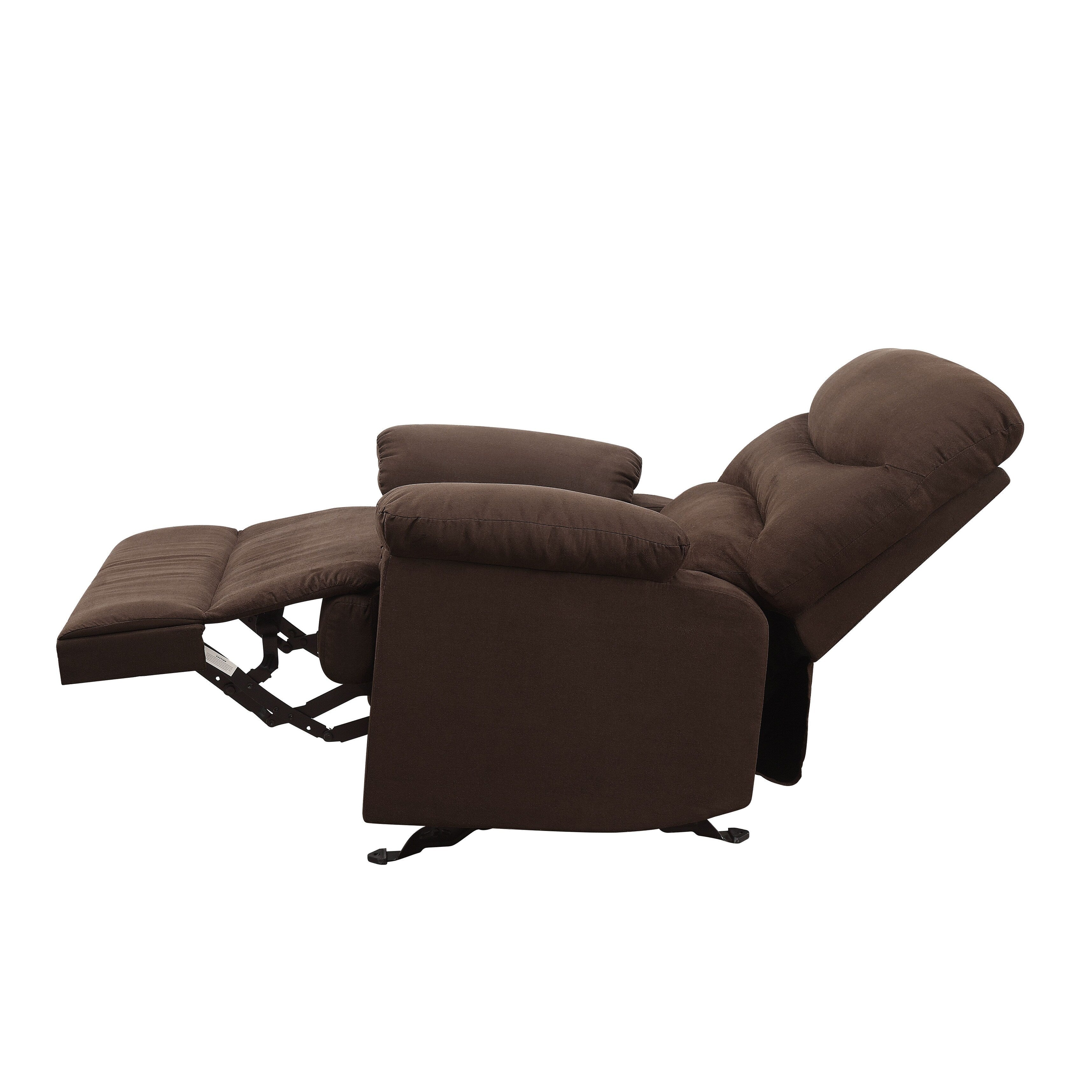 Fauteuil inclinable en microfibre chocolat