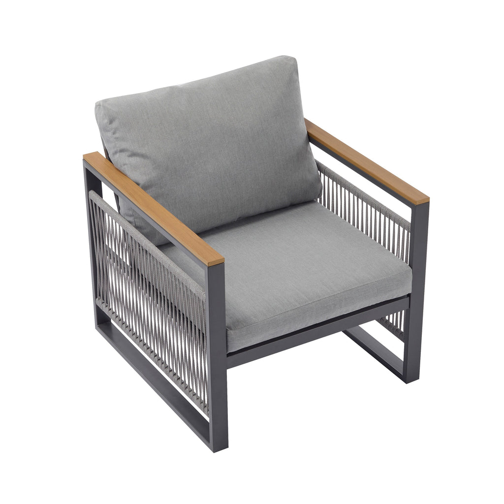 Christopher Knight Home - Ensemble de salon de jardin en métal Lila, 4 pièces