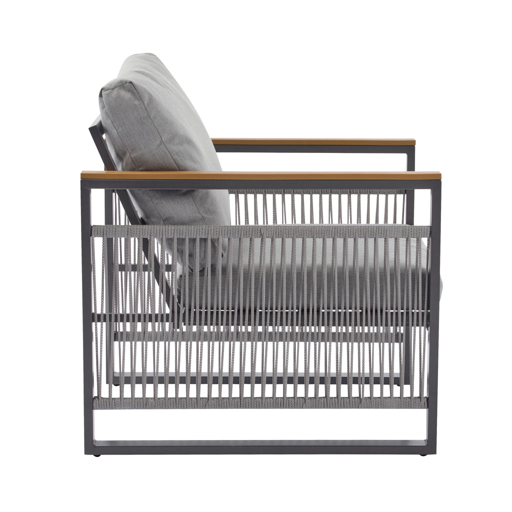 Christopher Knight Home - Ensemble de salon de jardin en métal Lila, 4 pièces