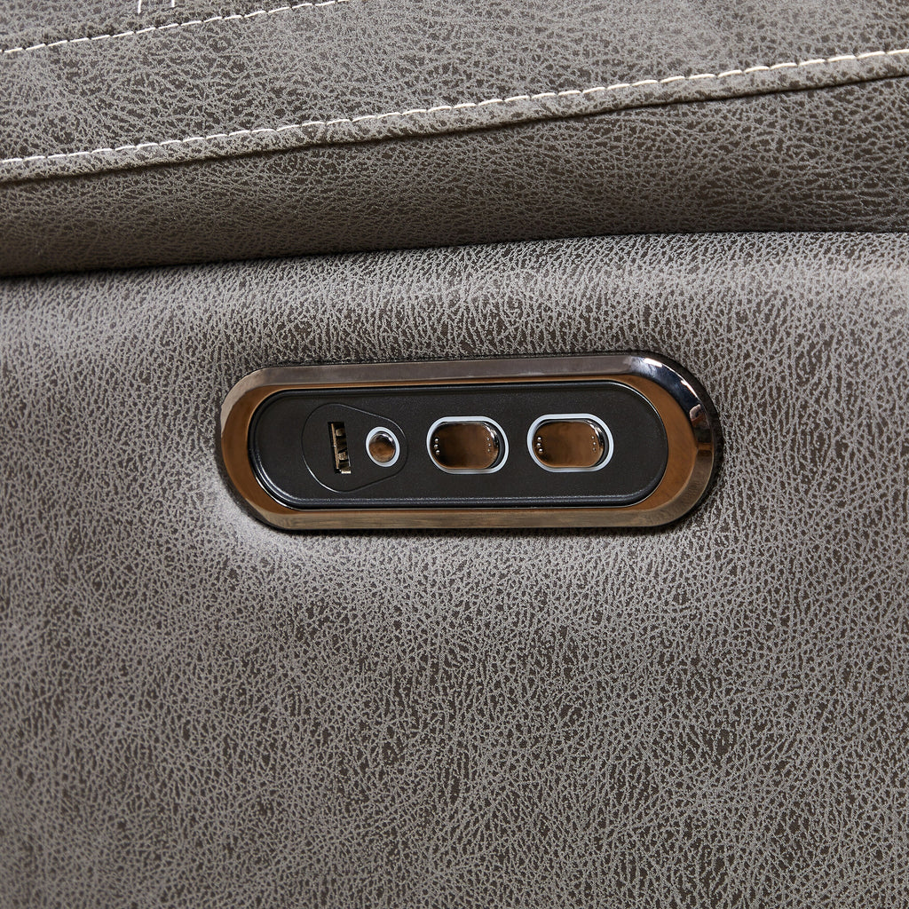 Christopher Knight Home - Fauteuil inclinable pivotant à bascule Liyasi à double moteur OKIN avec position infinie, appui-tête électrique et chargement USB