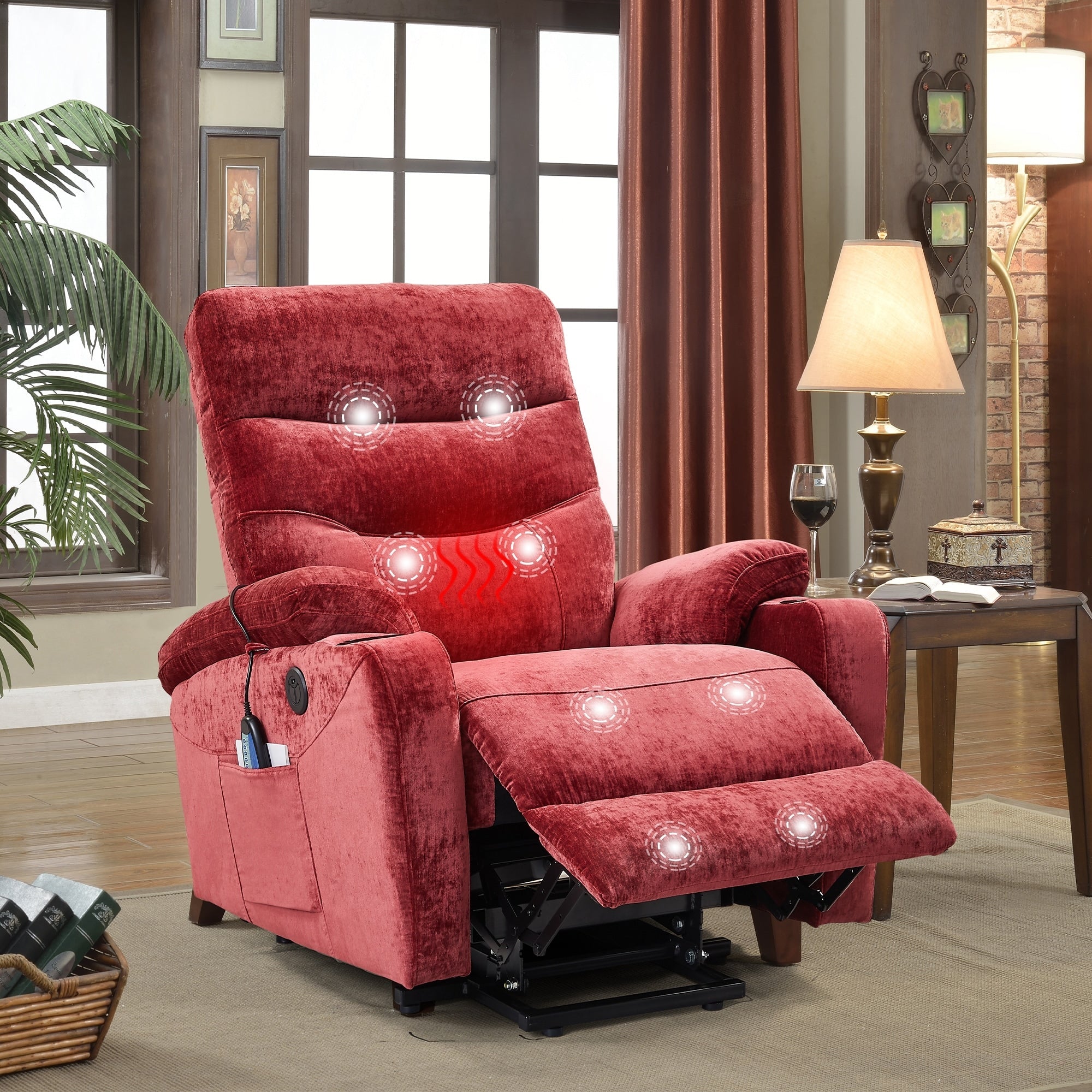 Christopher Knight Home - Fauteuil inclinable électrique Liyasi avec massage, chauffage et fonctions pratiques