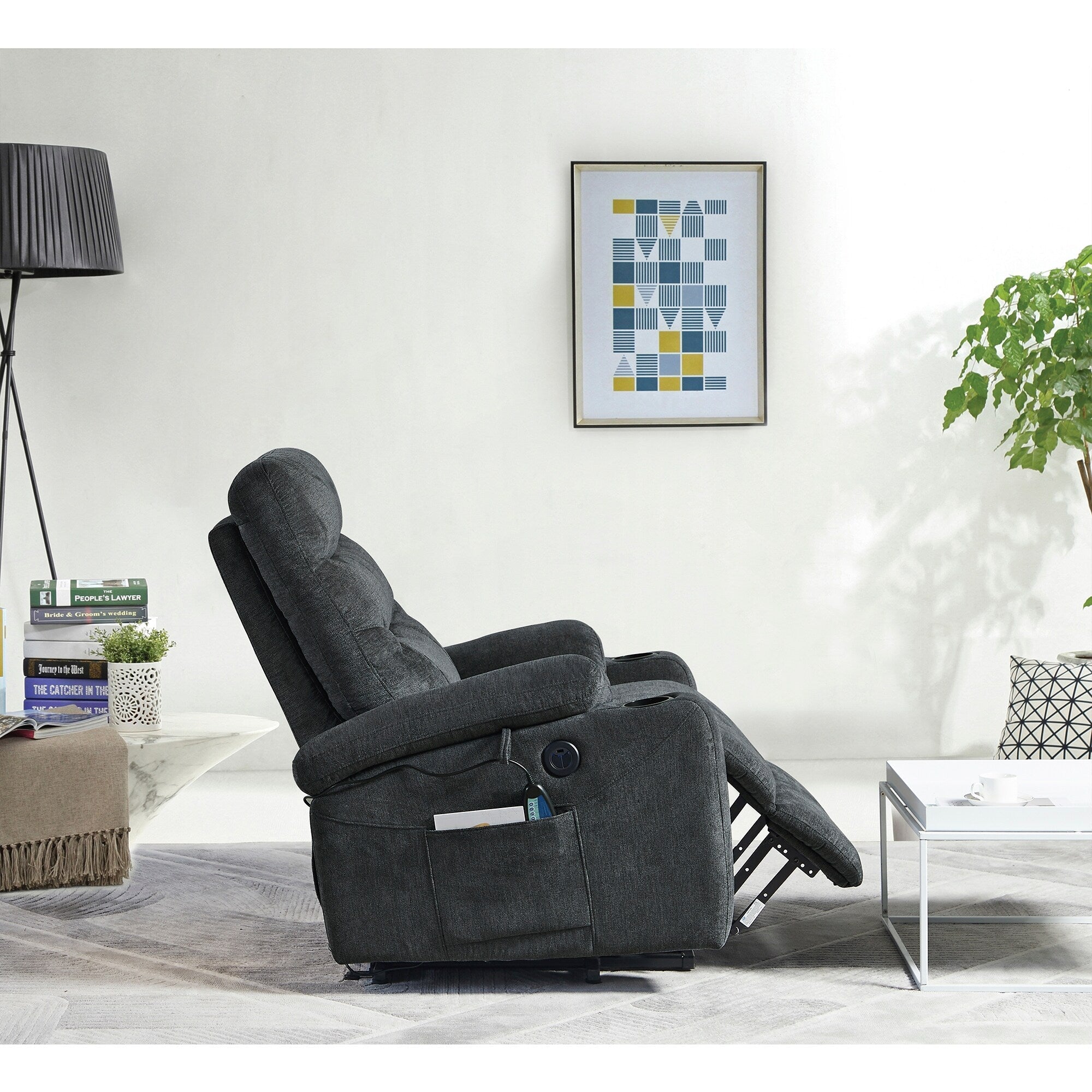 Christopher Knight Home - Fauteuil inclinable électrique Liyasi avec massage, chauffage et fonctions pratiques