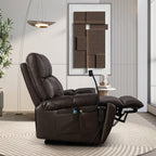 Christopher Knight Home - Fauteuil inclinable électrique avec deux moteurs, massage, chauffage, porte-gobelets et support de téléphone réglable