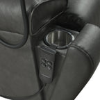 Christopher Knight Home - Fauteuil inclinable électrique avec deux moteurs, massage, chauffage, porte-gobelets et support de téléphone réglable