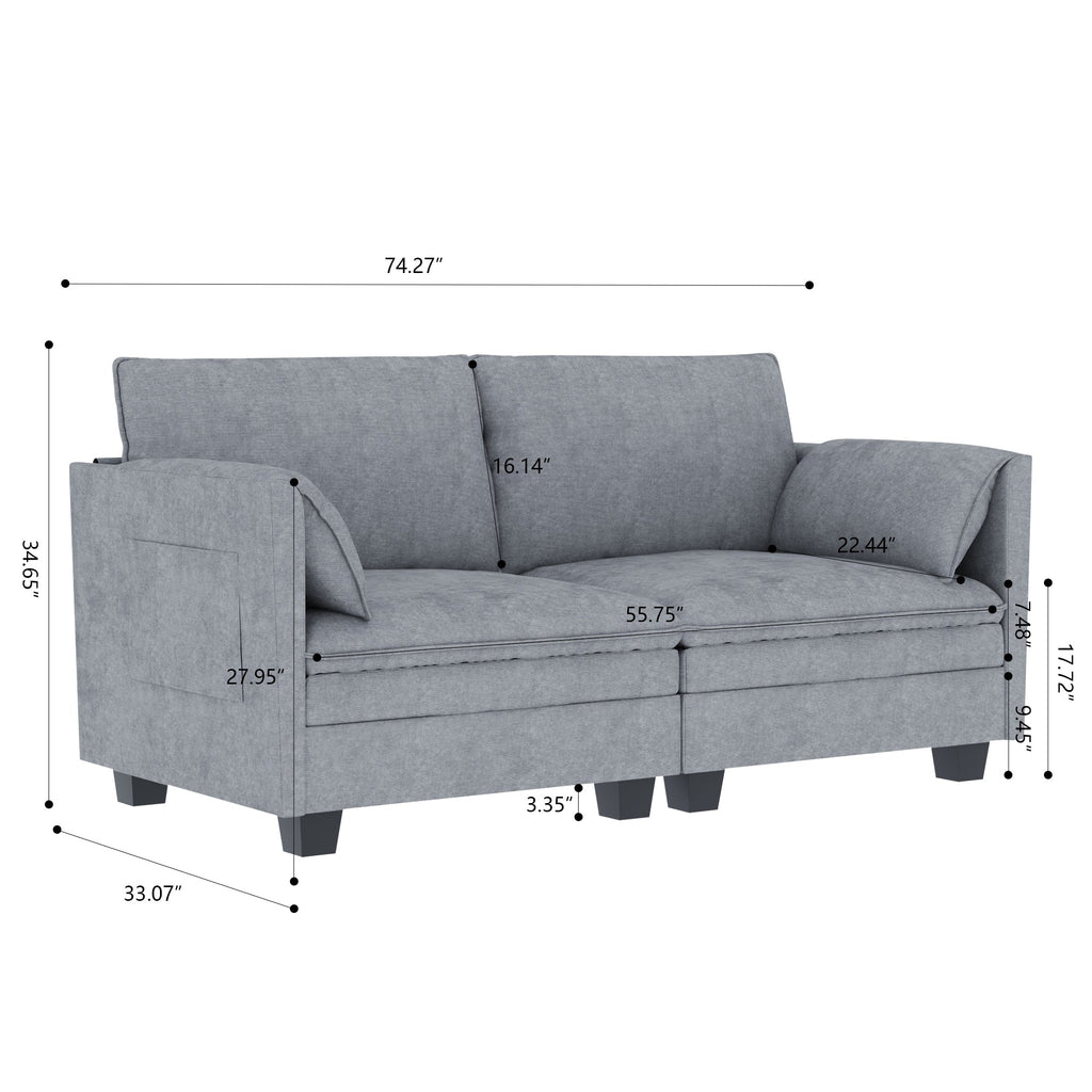 Christopher Knight Home - Canapé causeuse Sophia de style milieu de siècle