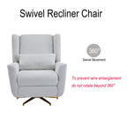 Christopher Knight Home - Fauteuil inclinable pivotant électrique Starling avec base en métal doré