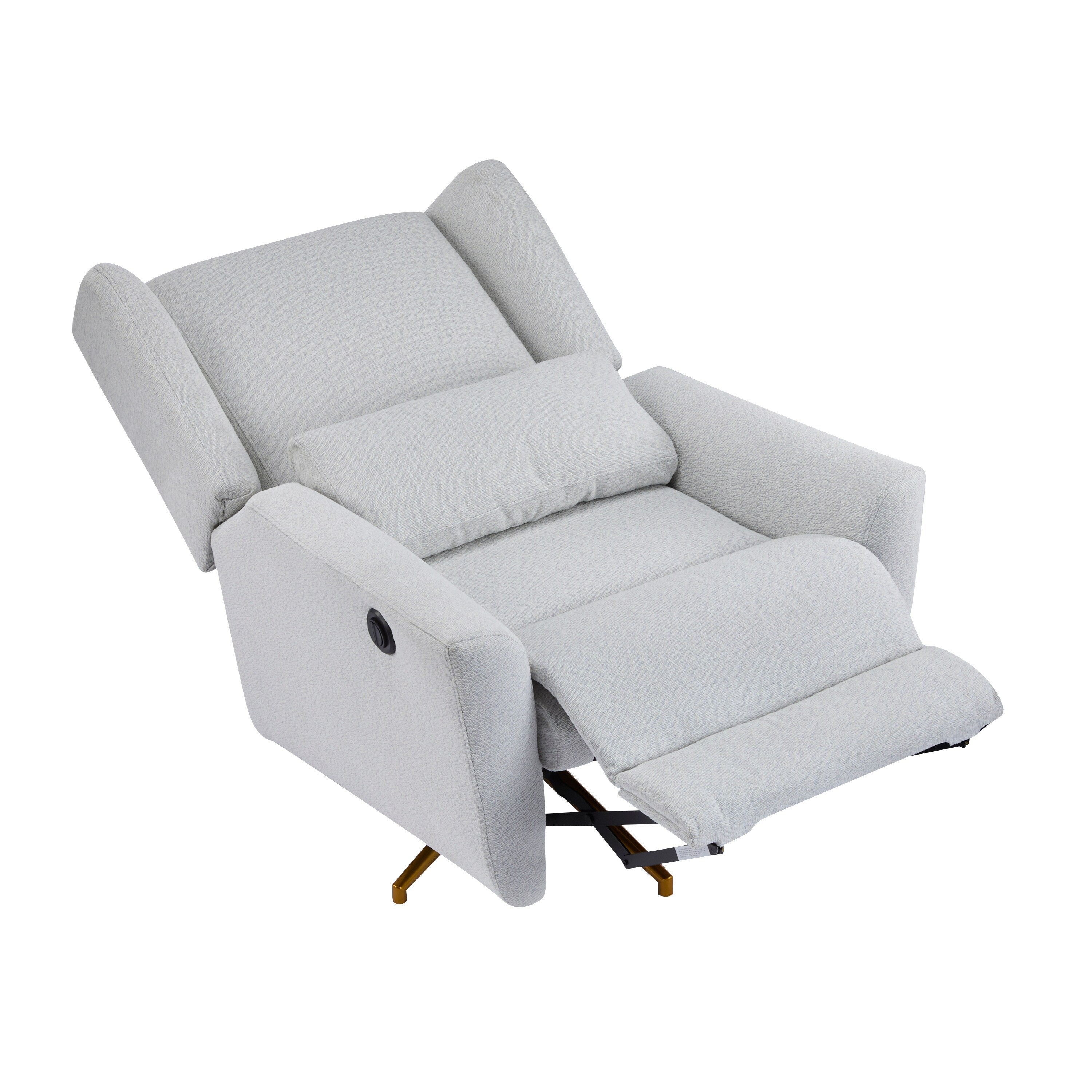 Christopher Knight Home - Fauteuil inclinable pivotant électrique Starling avec base en métal doré