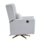 Christopher Knight Home - Fauteuil inclinable pivotant électrique Starling avec base en métal doré