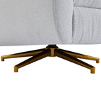 Christopher Knight Home - Fauteuil inclinable pivotant électrique Starling avec base en métal doré