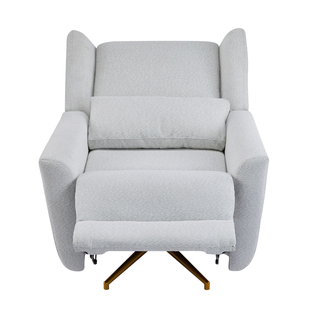 Christopher Knight Home - Fauteuil inclinable pivotant électrique Starling avec base en métal doré