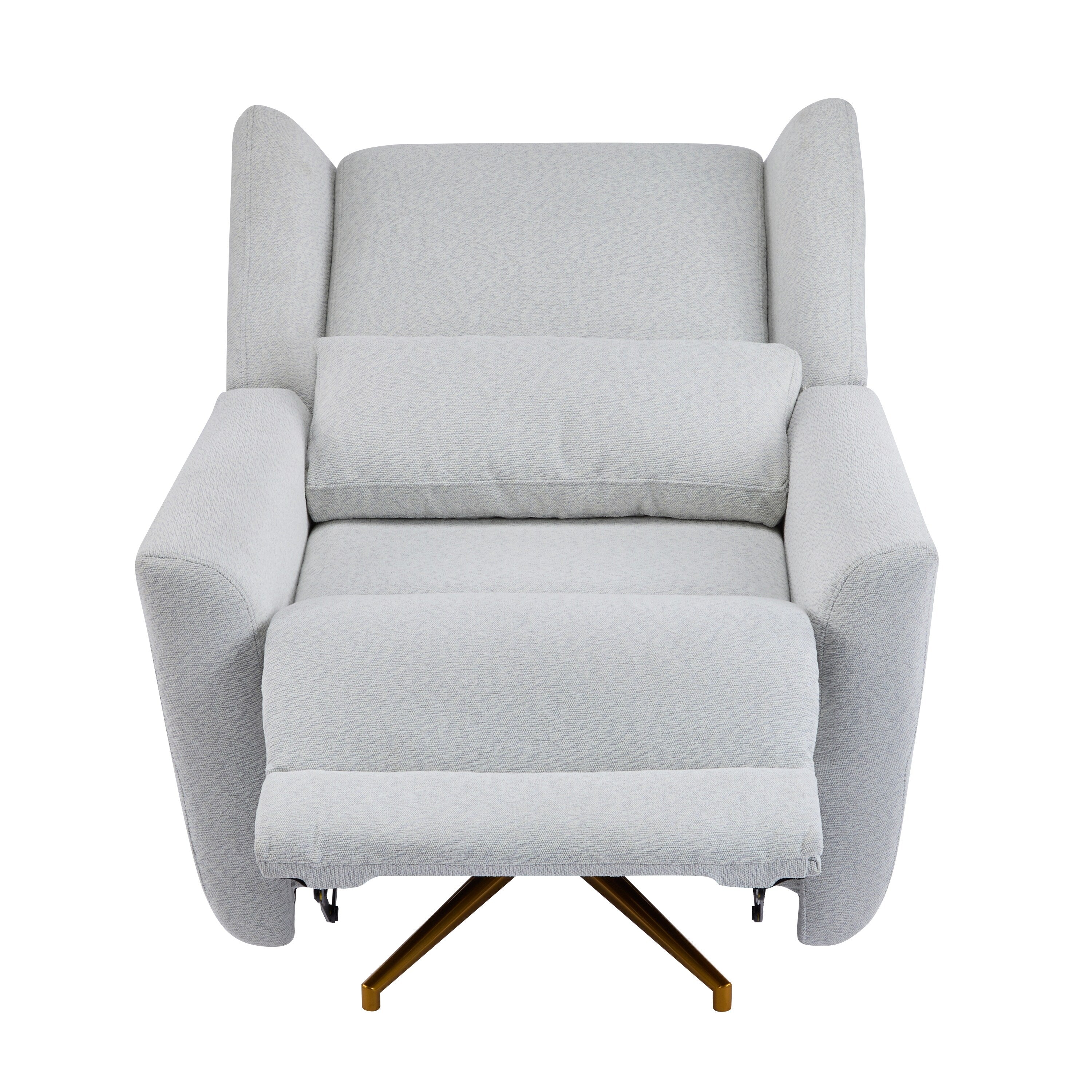 Christopher Knight Home - Fauteuil inclinable pivotant électrique Starling avec base en métal doré