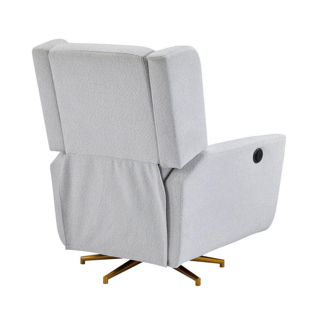 Christopher Knight Home - Fauteuil inclinable pivotant électrique Starling avec base en métal doré