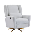 Christopher Knight Home - Fauteuil inclinable pivotant électrique Starling avec base en métal doré