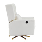 Christopher Knight Home - Fauteuil inclinable pivotant électrique Starling avec base en métal doré