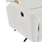 Christopher Knight Home - Fauteuil inclinable pivotant électrique Starling avec base en métal doré