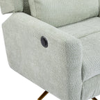 Christopher Knight Home - Fauteuil inclinable pivotant électrique Starling avec base en métal doré