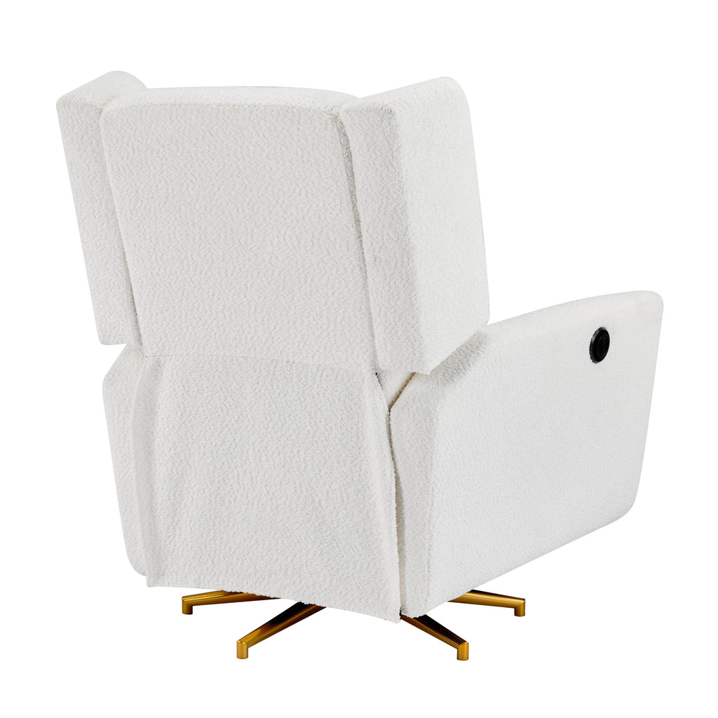 Christopher Knight Home - Fauteuil inclinable pivotant électrique Starling avec base en métal doré