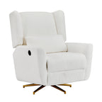 Christopher Knight Home - Fauteuil inclinable pivotant électrique Starling avec base en métal doré