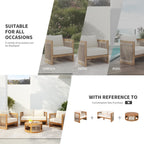 Christopher Knight Home - Ensemble de conversation d'extérieur Sophia 4 pièces en bois d'acacia