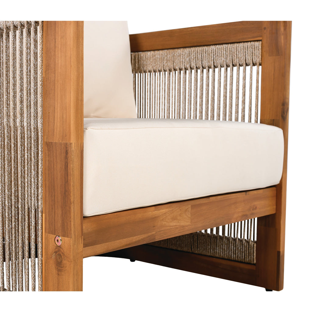 Christopher Knight Home - Ensemble de conversation d'extérieur Sophia 4 pièces en bois d'acacia