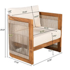 Christopher Knight Home - Ensemble de conversation d'extérieur Sophia 4 pièces en bois d'acacia