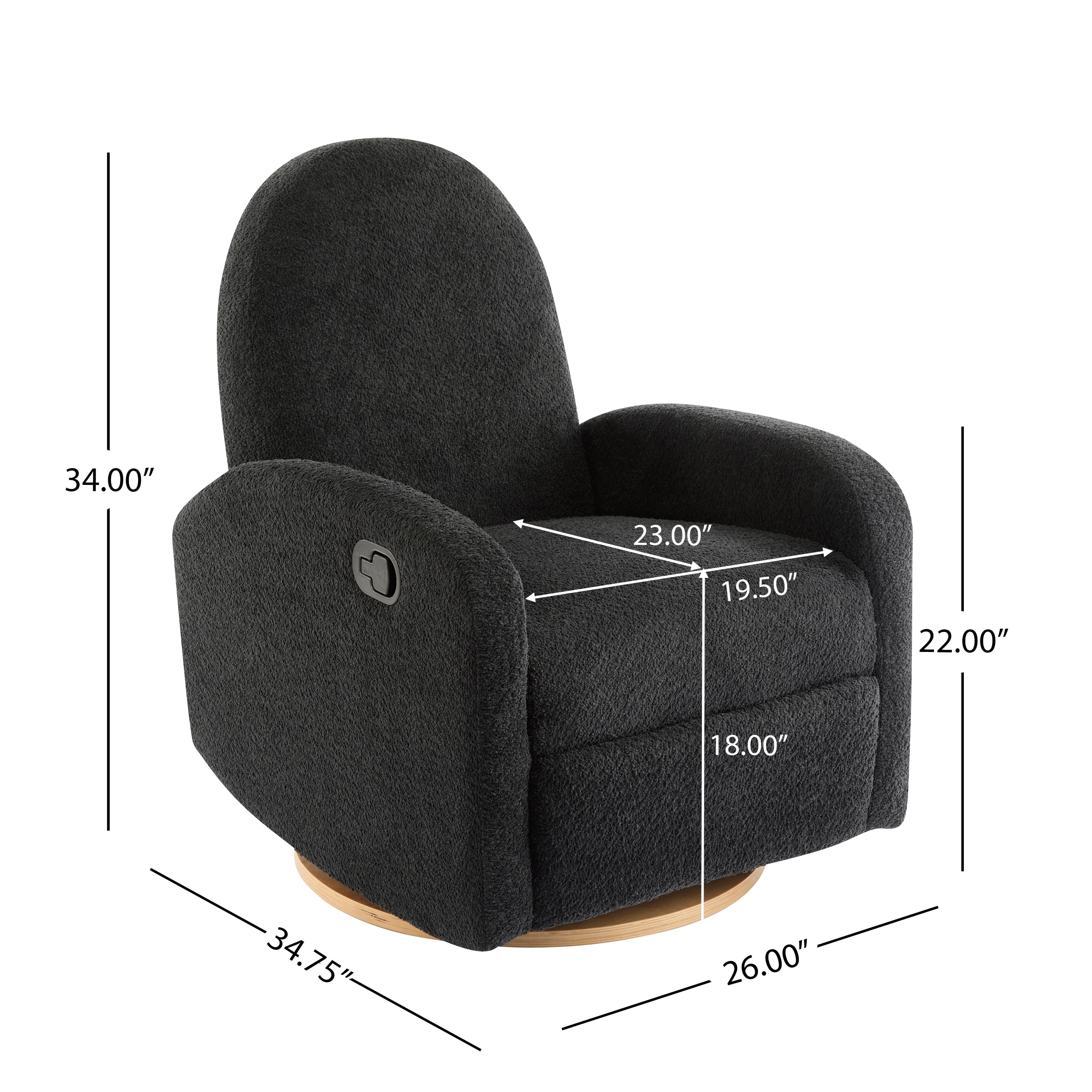Fauteuil inclinable pivotant et coulissant Christopher Knight Home 360 ​​Boucle