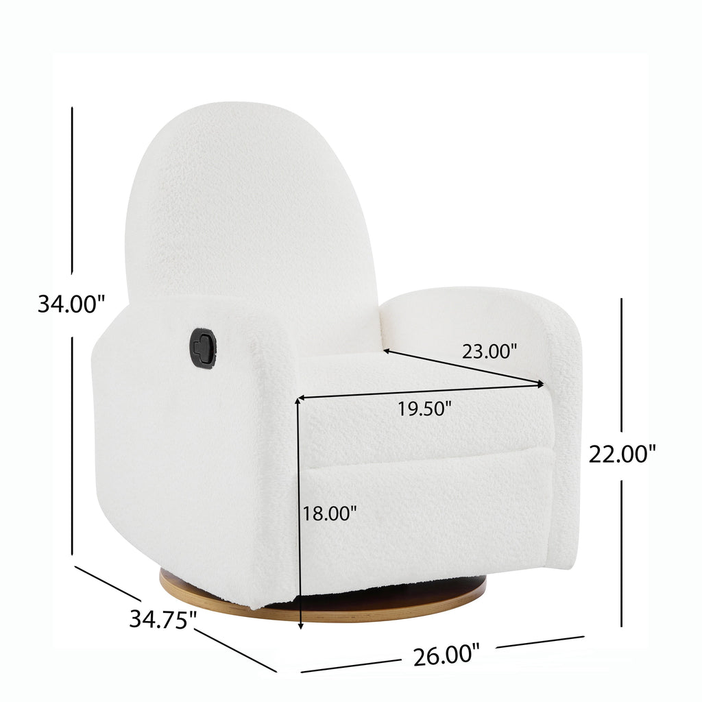 Fauteuil inclinable pivotant et coulissant Christopher Knight Home 360 ​​Boucle