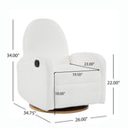 Fauteuil inclinable pivotant et coulissant Christopher Knight Home 360 ​​Boucle