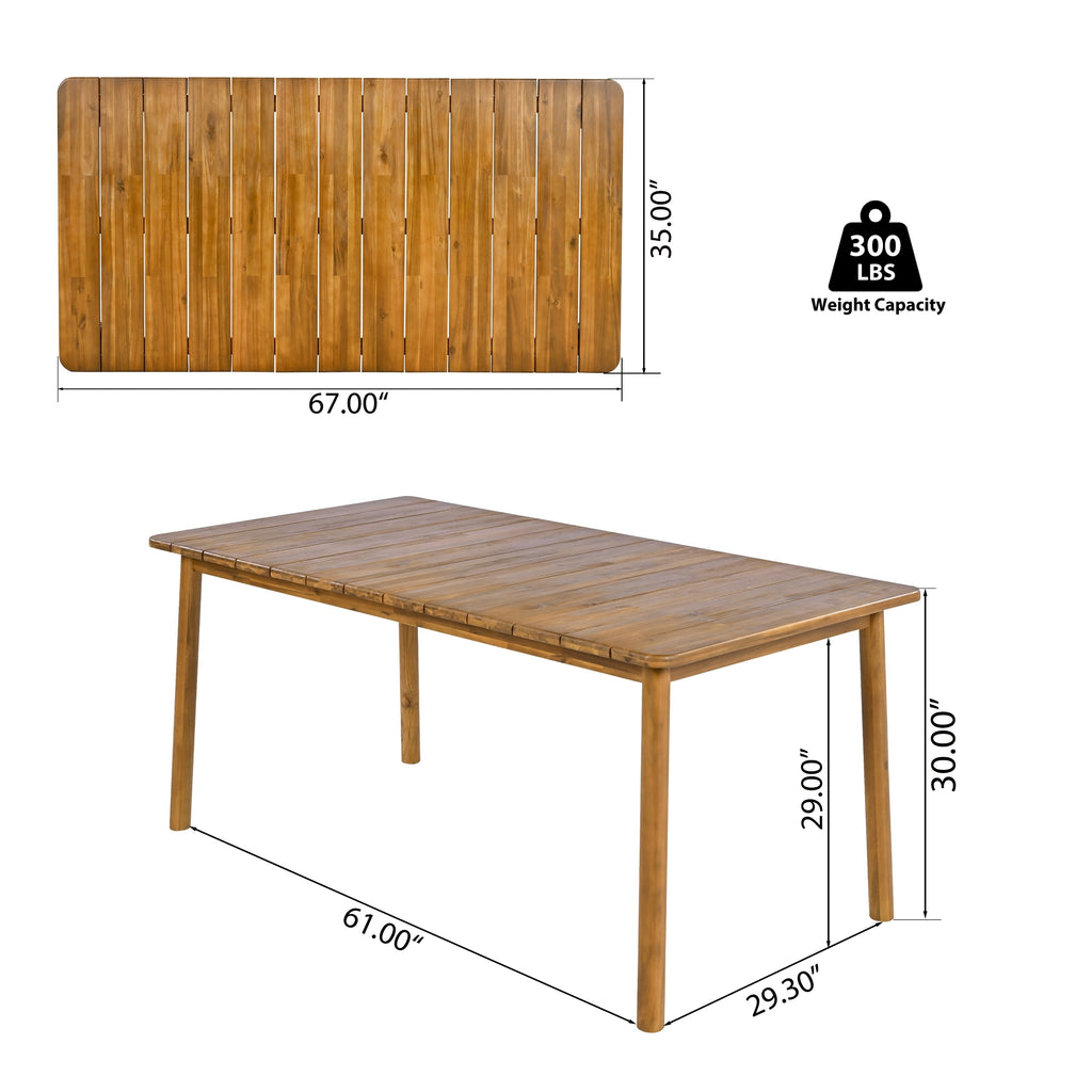 Christopher Knight Home-Ensemble de salle à manger d'extérieur Benjamin en bois d'acacia 7 pièces