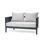 Christopher Knight Home Burchett Ensemble causeuse et table basse d'extérieur en bois d'acacia avec coussins Sunbrella en option