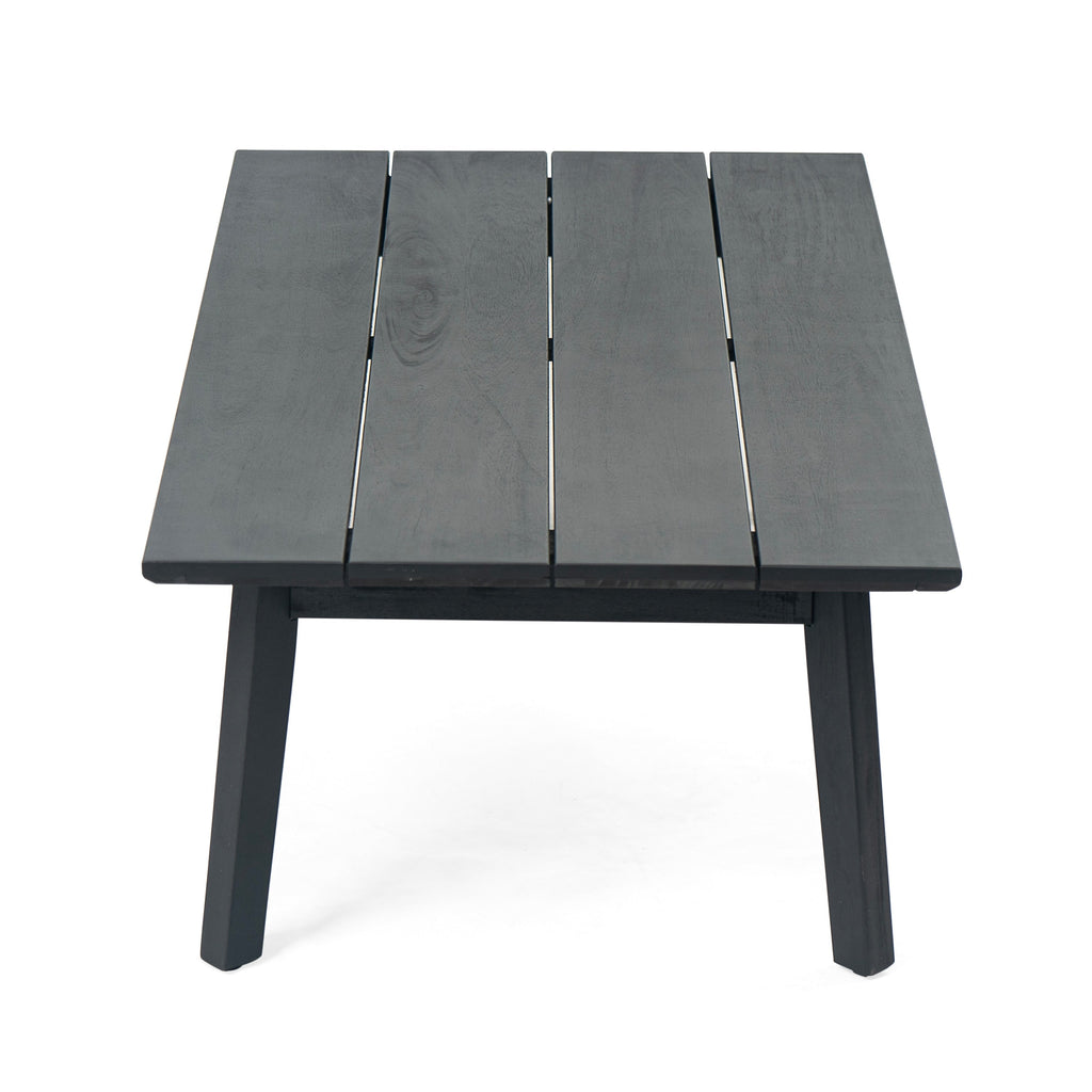 Christopher Knight Home Burchett Ensemble causeuse et table basse d'extérieur en bois d'acacia avec coussins Sunbrella en option