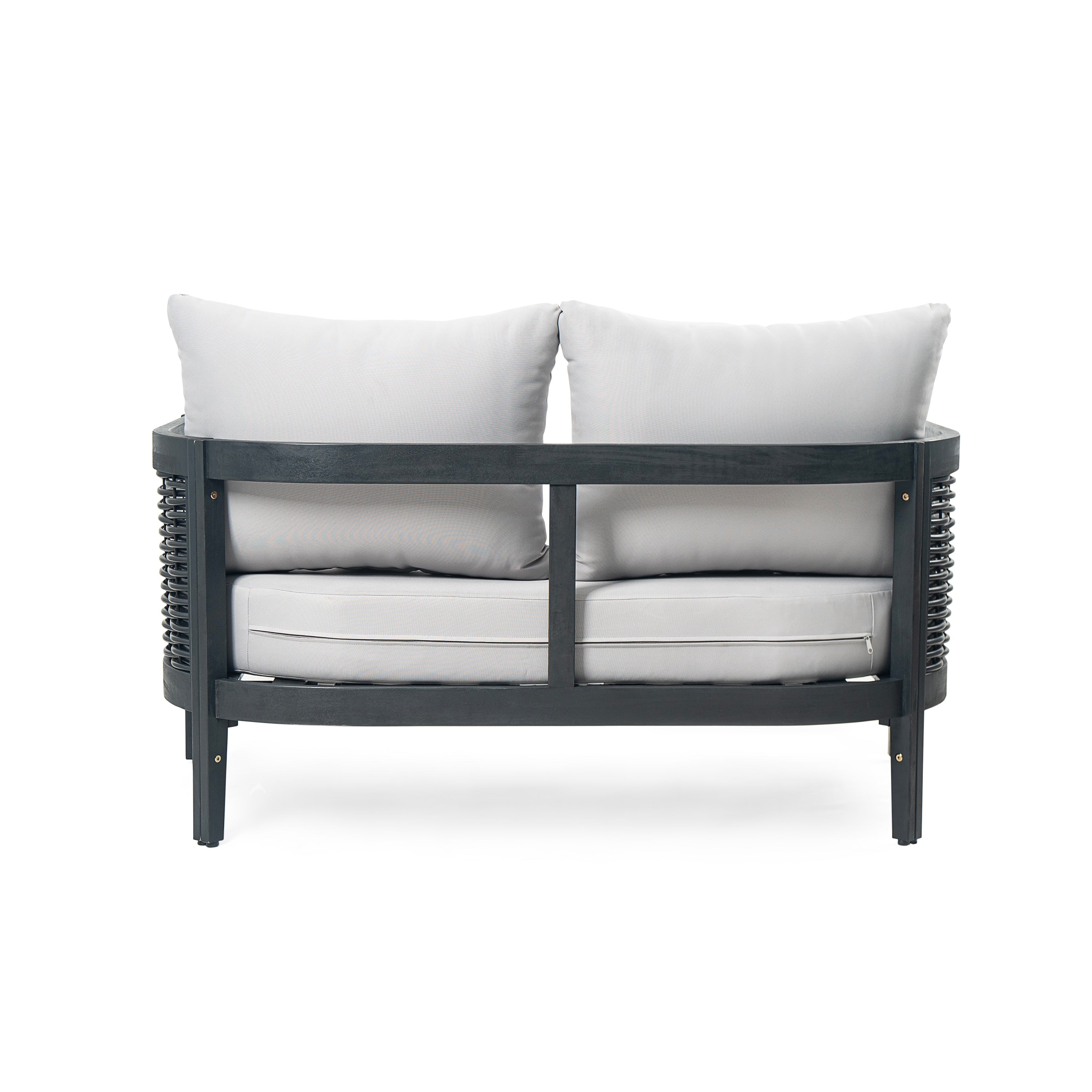 Christopher Knight Home Burchett Ensemble causeuse et table basse d'extérieur en bois d'acacia avec coussins Sunbrella en option