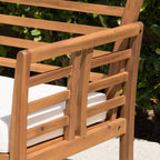 Ensemble de salon de jardin Caydon 4 pièces en bois d'acacia par Christopher Knight Home