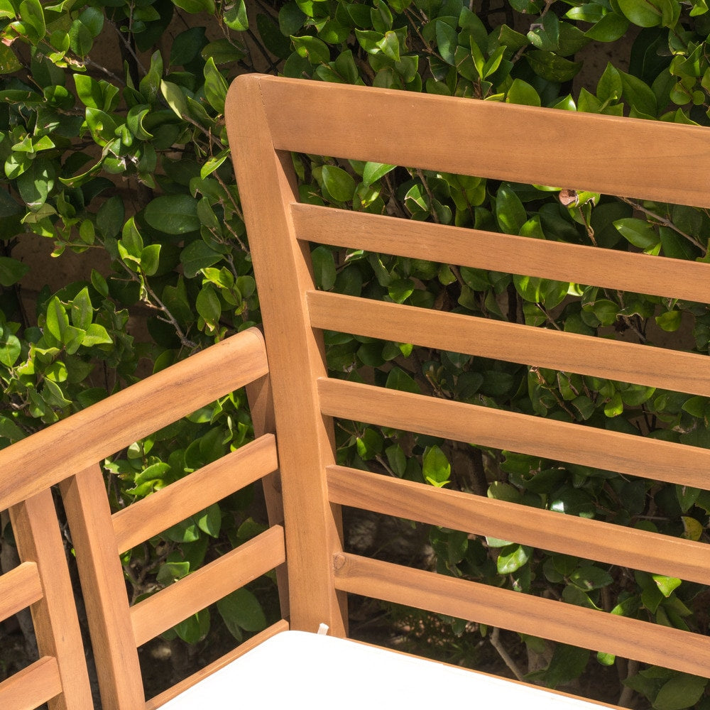 Ensemble de salon de jardin Caydon 4 pièces en bois d'acacia par Christopher Knight Home