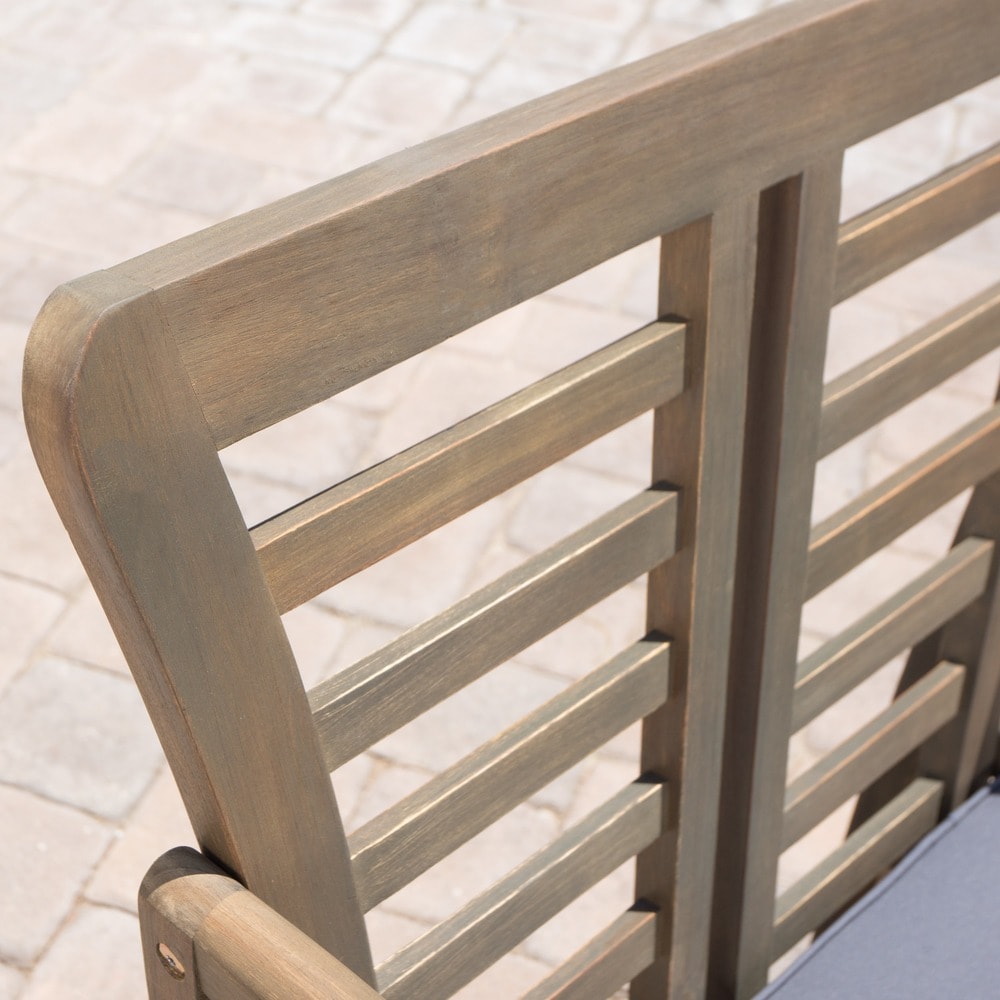 Ensemble de salon de jardin Caydon 4 pièces en bois d'acacia par Christopher Knight Home