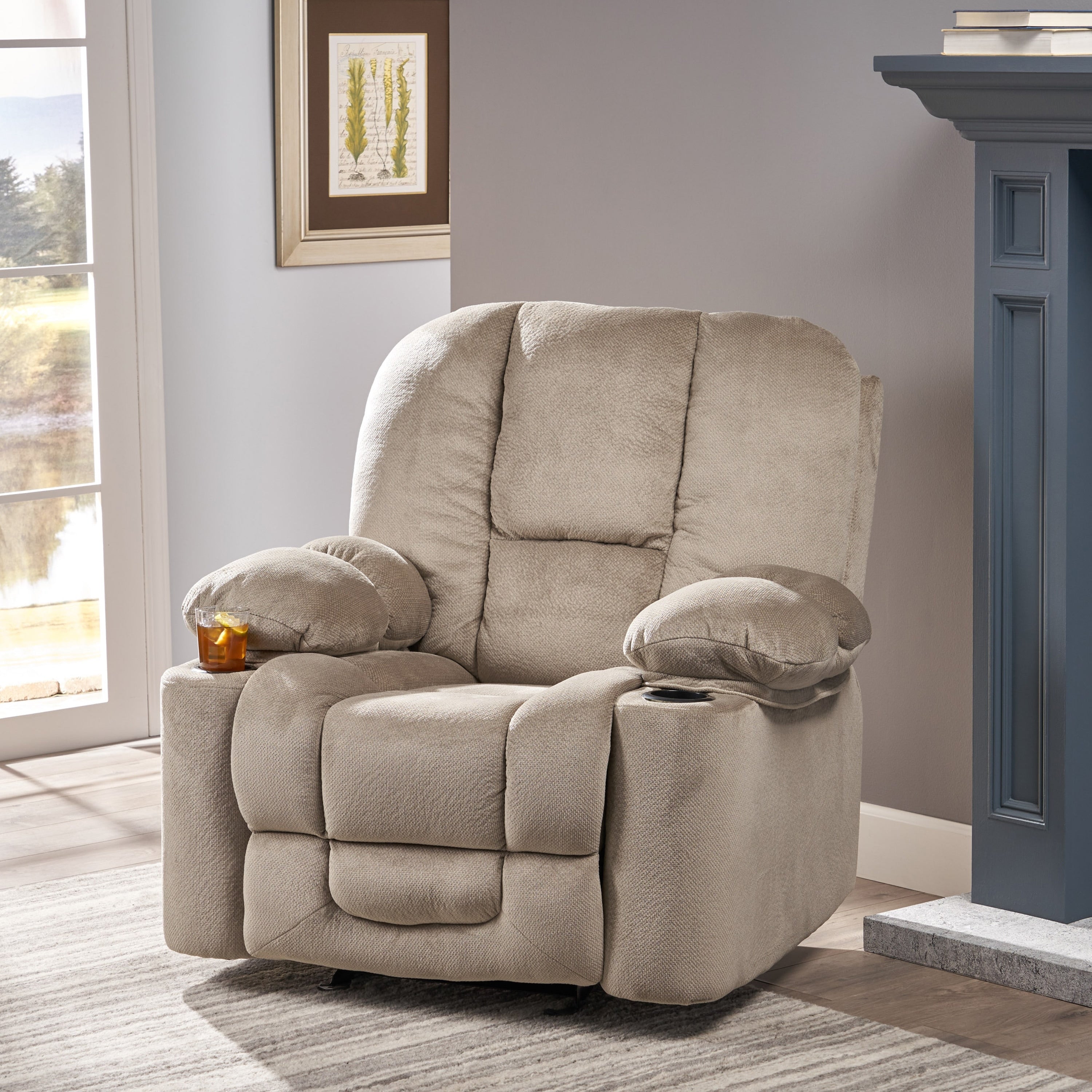 Fauteuil club inclinable en tissu Gannon de Christopher Knight Home