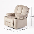 Fauteuil club inclinable en tissu Gannon de Christopher Knight Home